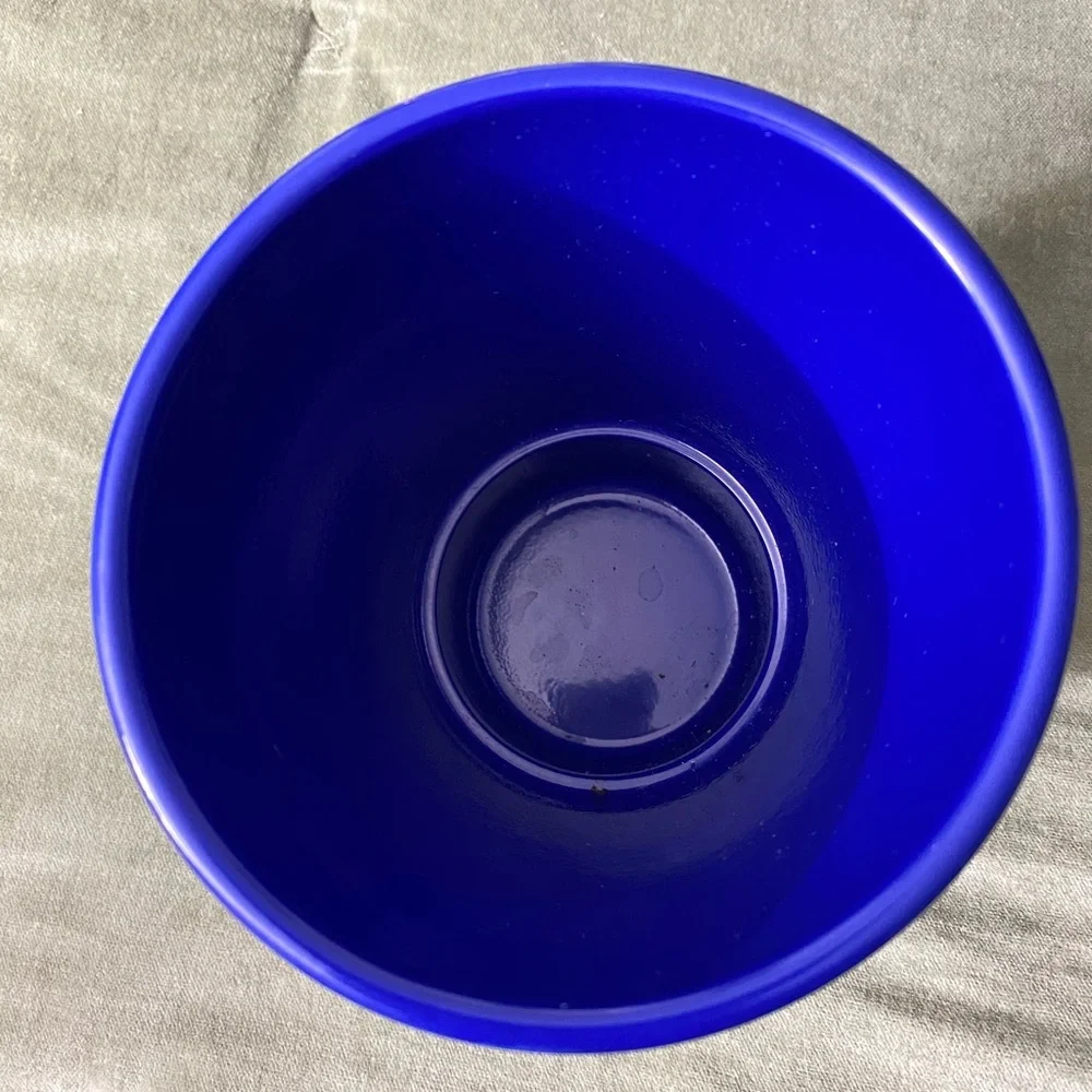 Vibrant Blue Sapphire glass vase ceramic made in Germany